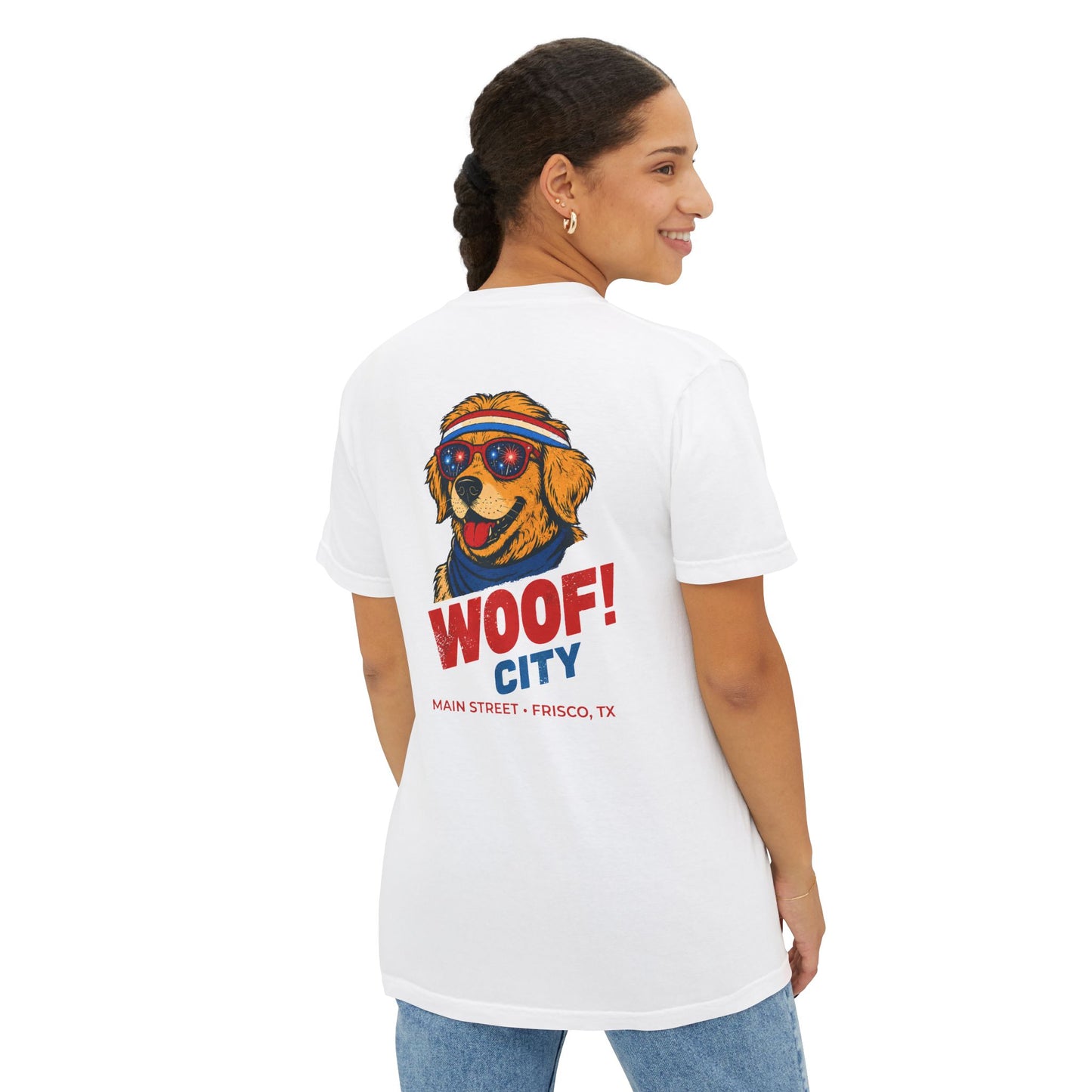 Warrior Dog Patriotic Pocket T-Shirt — Celebrate Pups for Independence Day & Holidays