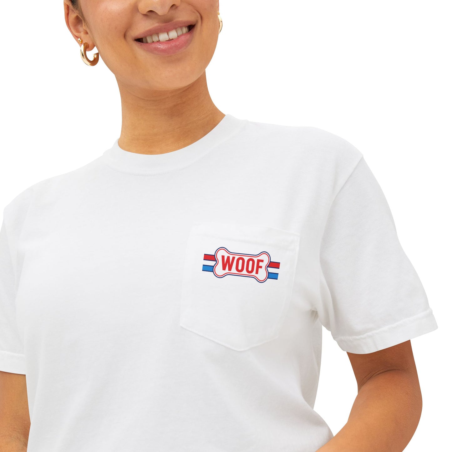Warrior Dog Patriotic Pocket T-Shirt — Celebrate Pups for Independence Day & Holidays
