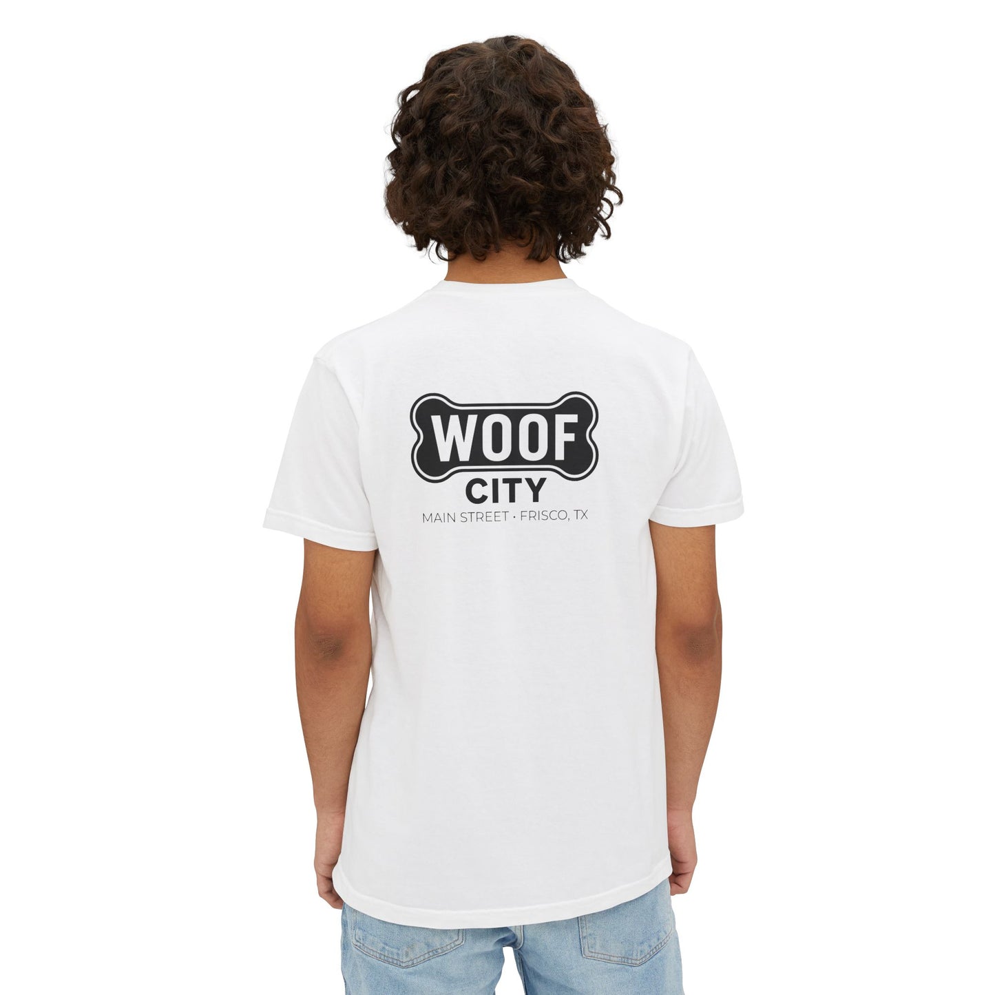 Woof City Pocket T-Shirt — Dog Lover Graphic Tee