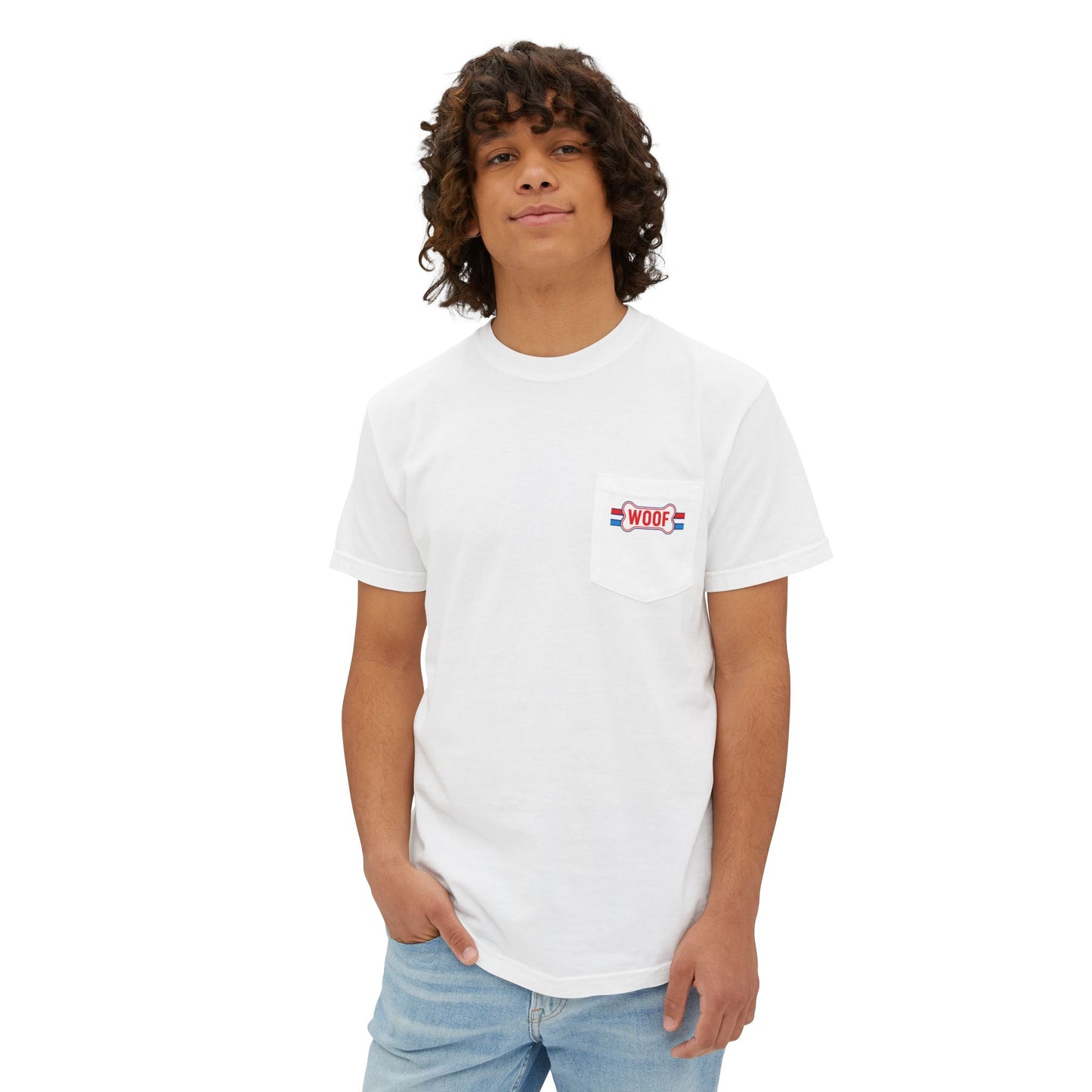 Warrior Dog Patriotic Pocket T-Shirt — Celebrate Pups for Independence Day & Holidays