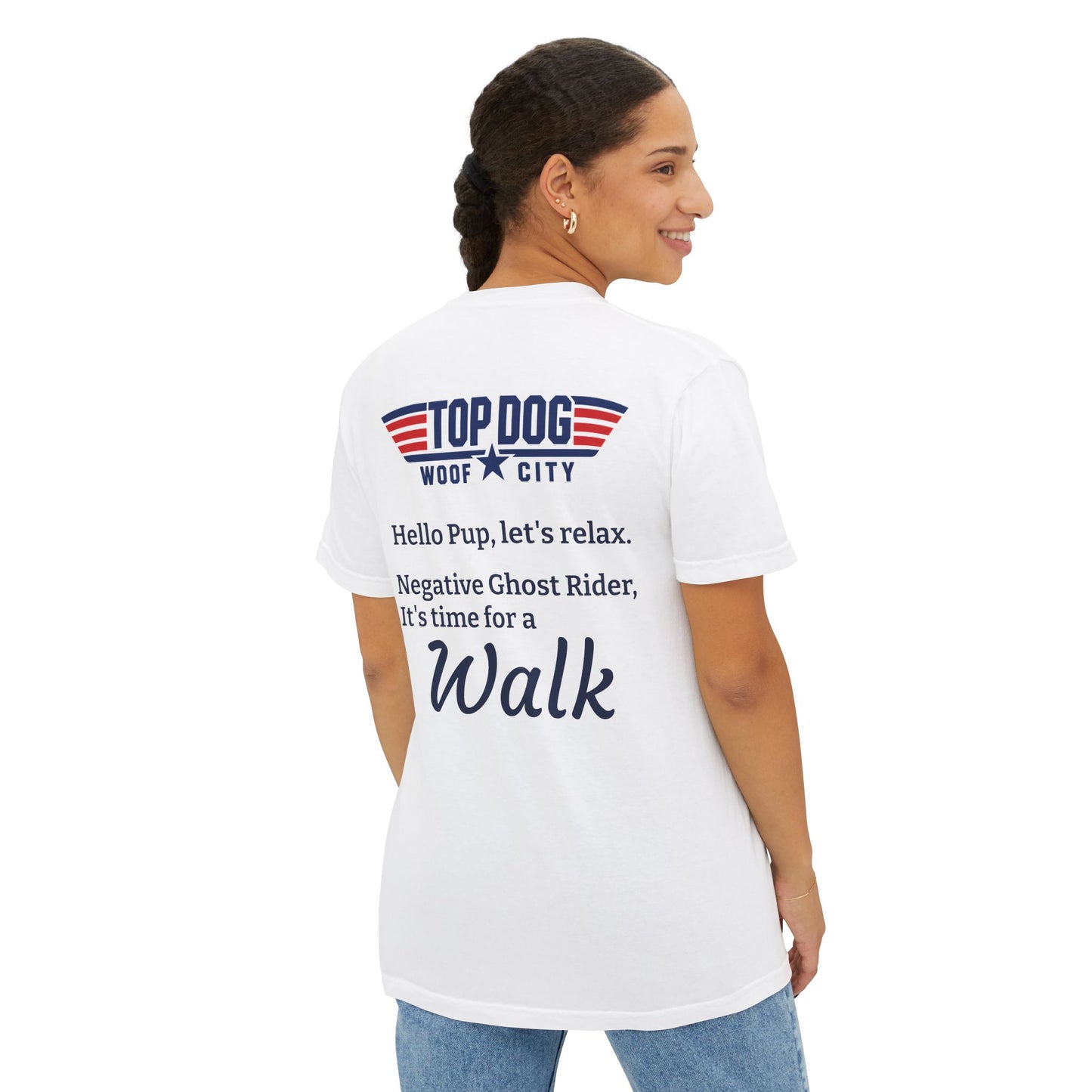 Negative Ghost Rider Pocket T-Shirt — Celebrate Pups for Independence Day & Holidays