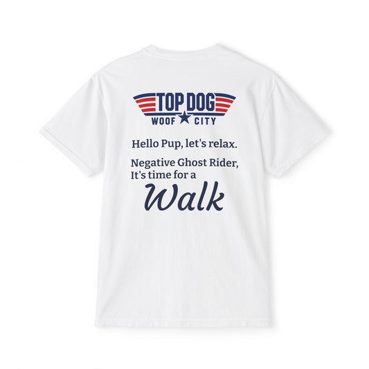 Negative Ghost Rider Pocket T-Shirt — Celebrate Pups for Independence Day & Holidays