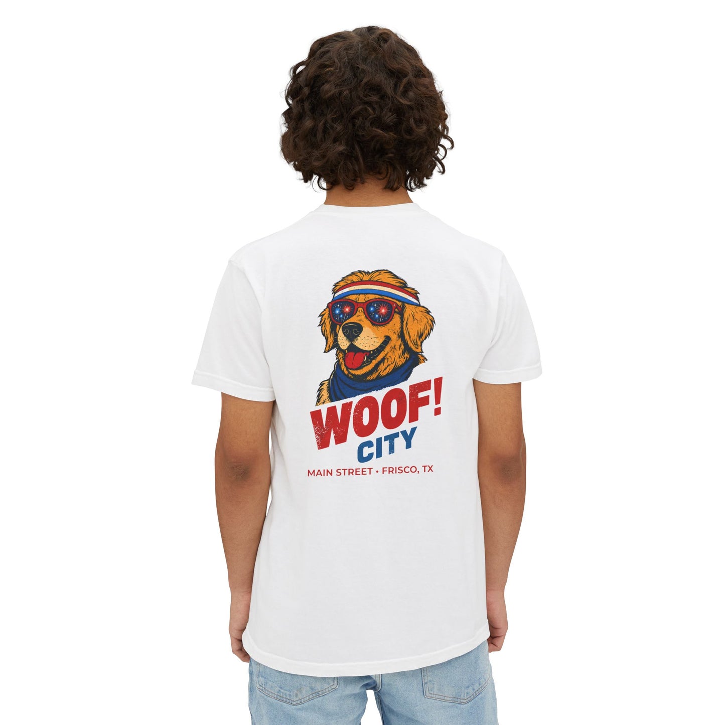 Warrior Dog Patriotic Pocket T-Shirt — Celebrate Pups for Independence Day & Holidays