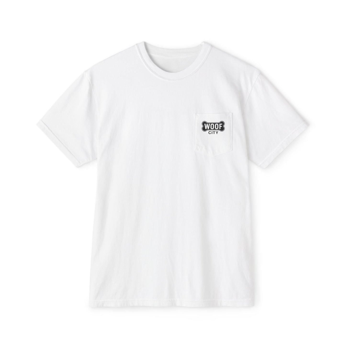 Woof City Pocket T-Shirt — Dog Lover Graphic Tee