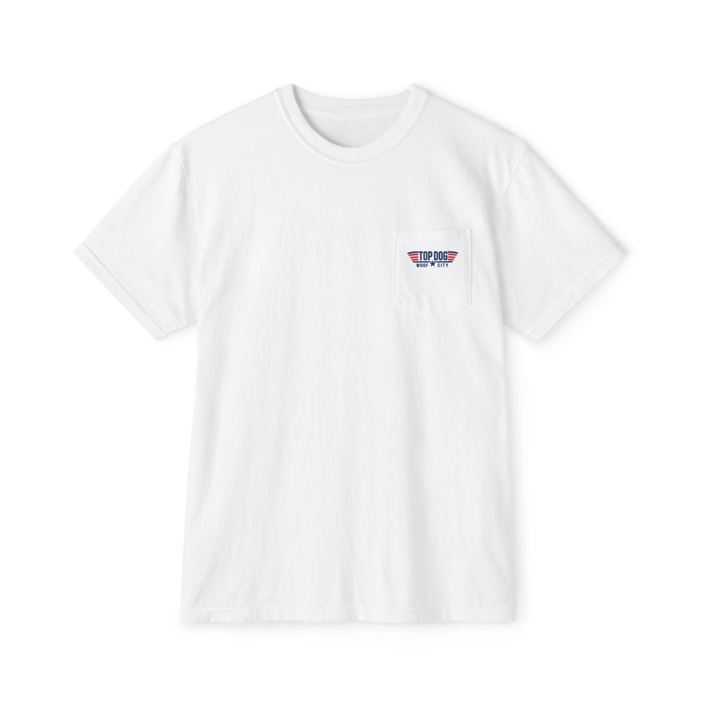 Negative Ghost Rider Pocket T-Shirt — Celebrate Pups for Independence Day & Holidays