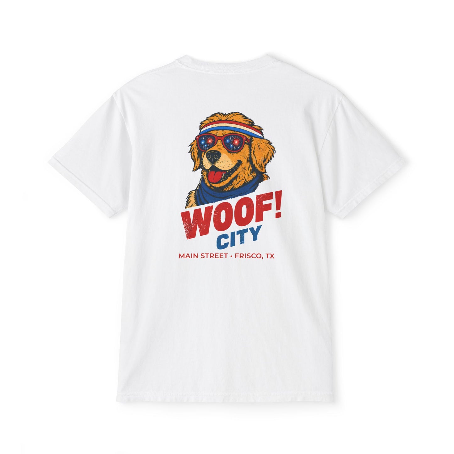 Warrior Dog Patriotic Pocket T-Shirt — Celebrate Pups for Independence Day & Holidays