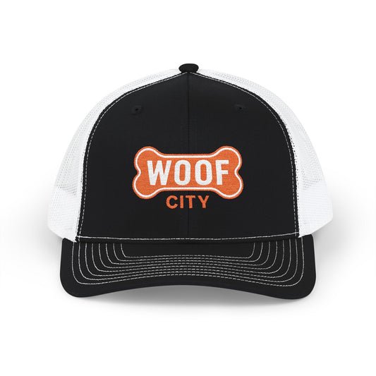 Snapback Trucker Cap - Woof City Frisco Embroidered Hat for Dog Lovers