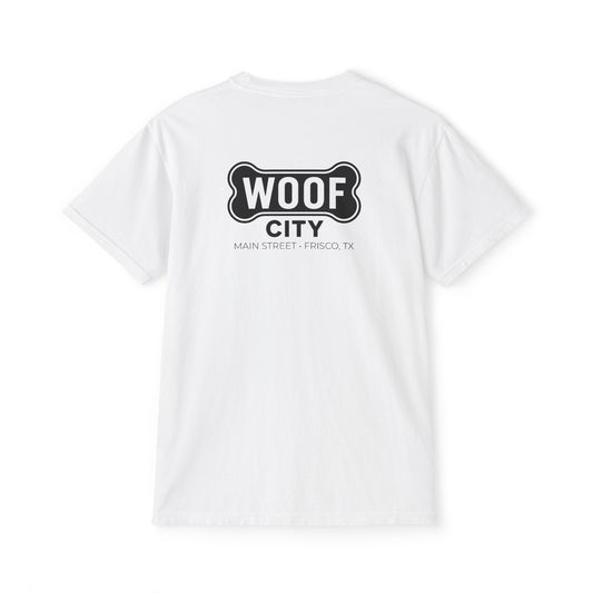 Woof City Pocket T-Shirt — Dog Lover Graphic Tee